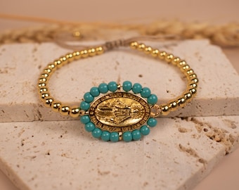 Miraculous medal bracelet, catholic jewelry, religious jewelry, Virgin Mary bracelet, catholic gifts, mother Mary bracelet, gift for mom