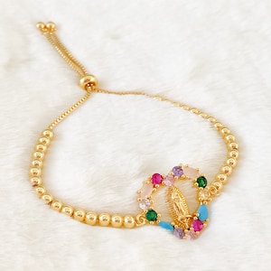 Virgen de Guadalupe bracelet, our lady of guadalupe, Guadalupe bracelet, Guadalupe jewelry, Virgin Mary bracelet, religious bracelet