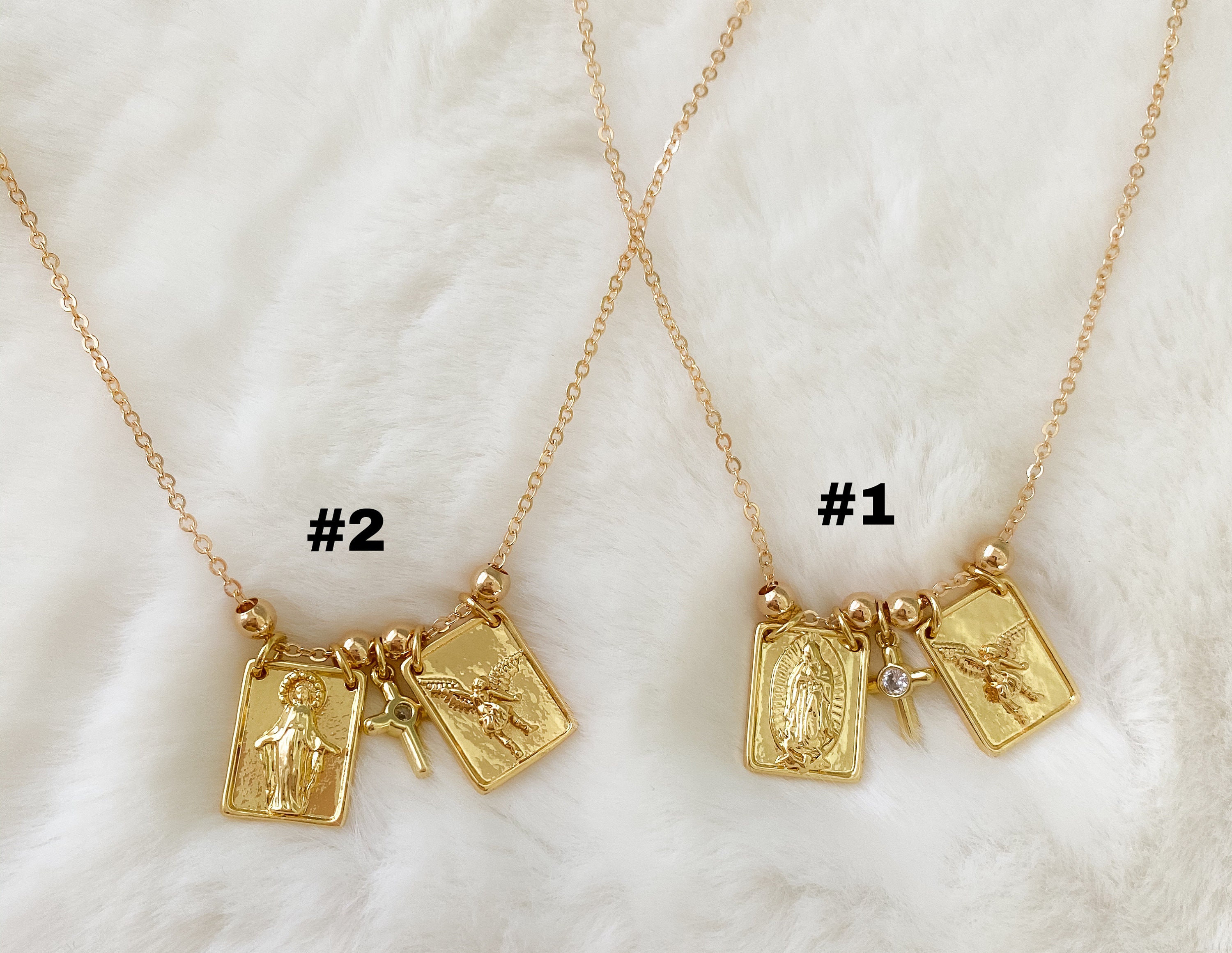 14k gold sales scapular necklace