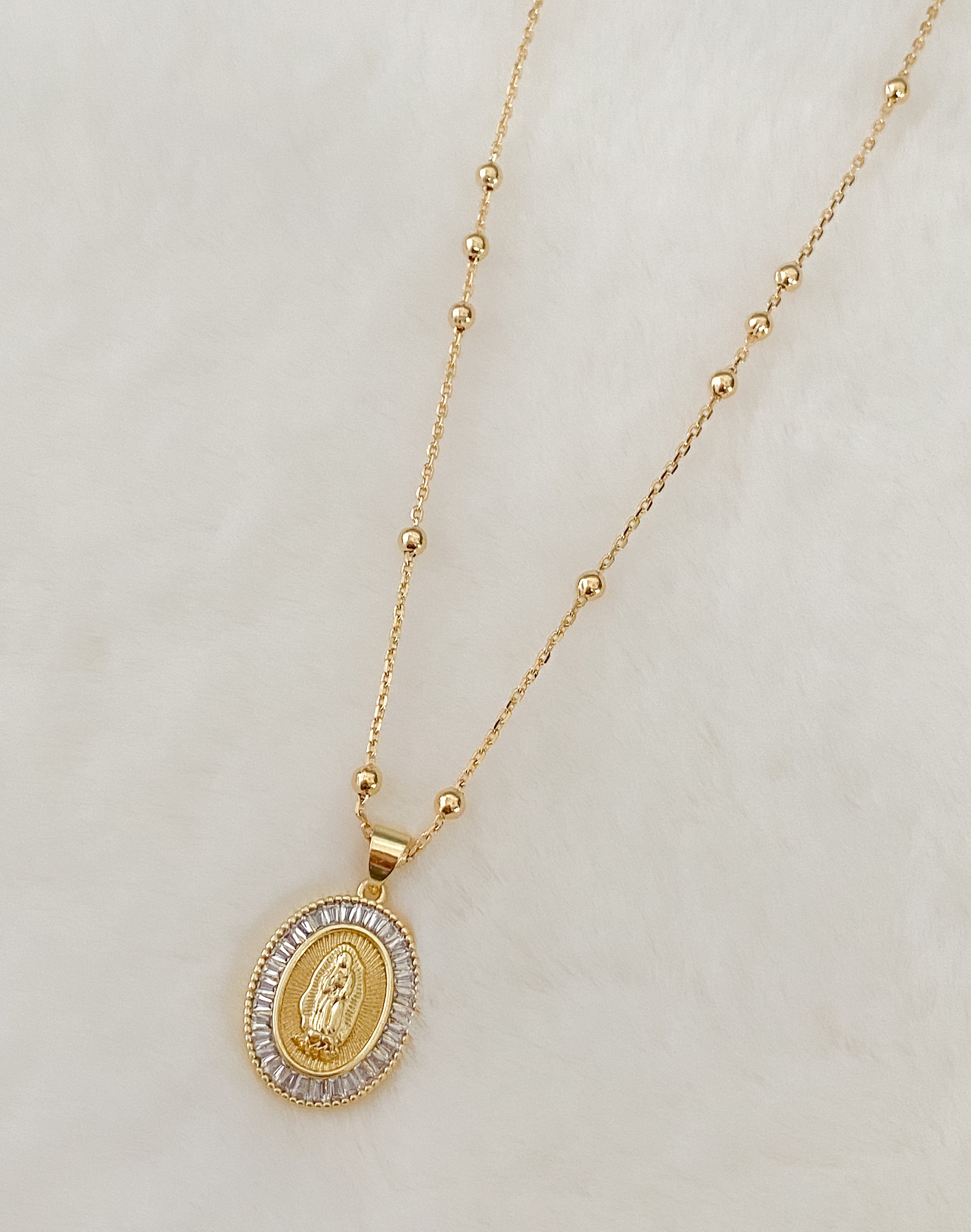 18k Gold Filled Virgin of Guadalupe Necklace Our Lady of - Etsy