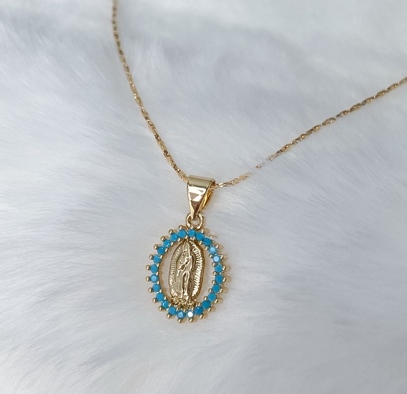 Our Lady of Guadalupe Necklace, Catholic Jewelry, Religious Necklace ...