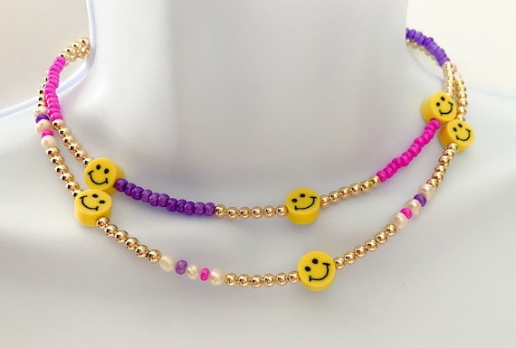 Smiley Face Pearl Choker Necklace – IsabelleGraceJewelry