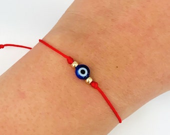 Greek Evil eye bracelet, evil eye charm, protection bracelet, red string bracelet, evil eye string bracelet, protection amulet, mal de ojo