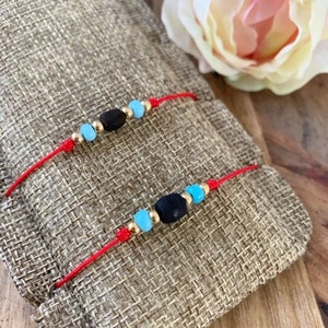 Red string azabache bracelet, evil eye bracelet, protection bracelet, jet stone, baby Azabache bracelet, newborn gift, Mal de ojo