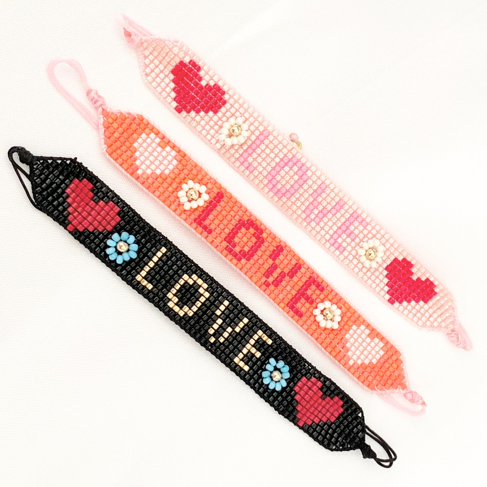 Beaded Love Bracelet Love Jewelry Love Bracelet Beaded - Etsy