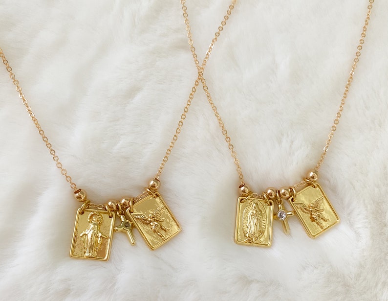 Catholic Scapular Necklace Scapular Religious Jewelry Etsy