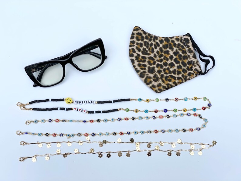 Evil eye mask holder evil eye face mask chain evil eye face Etsy