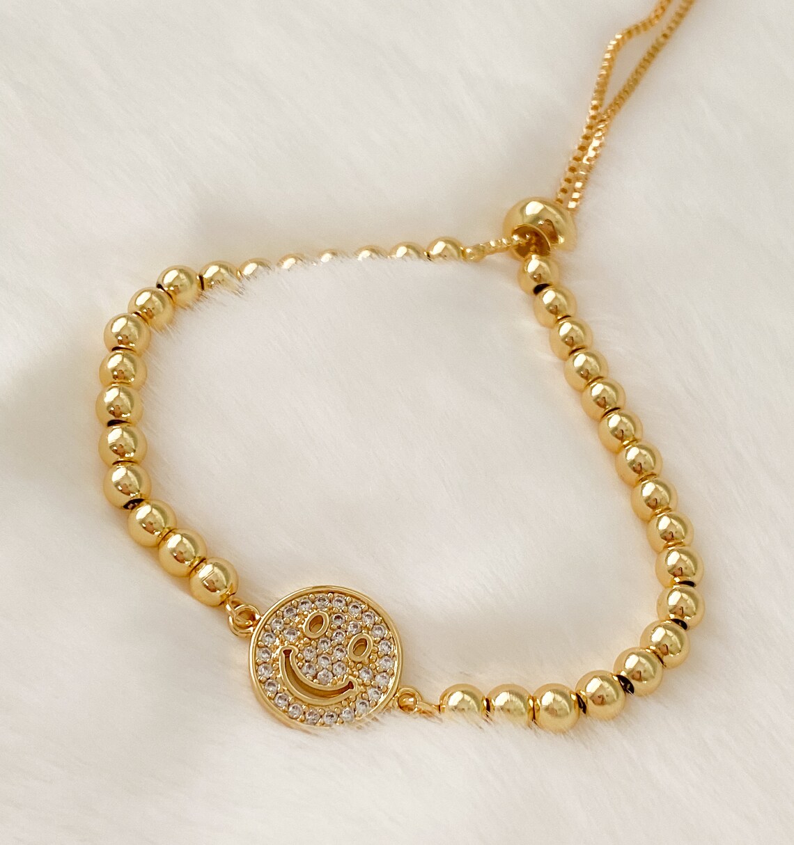 Smiley Face Bracelet Smiley Face Jewelry Happy Face Etsy