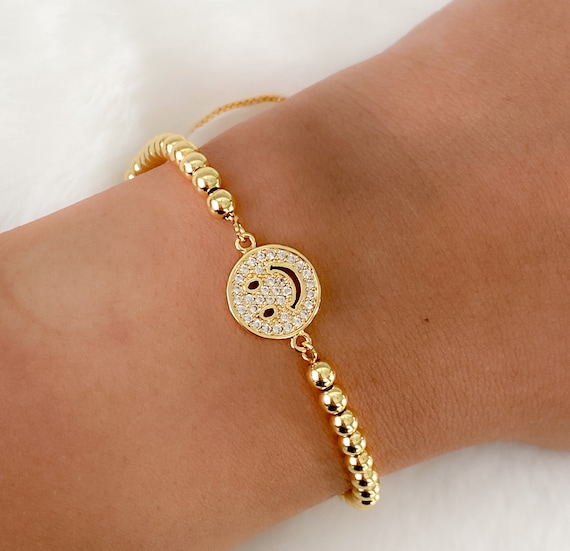 Smiley face deals diamond bracelet