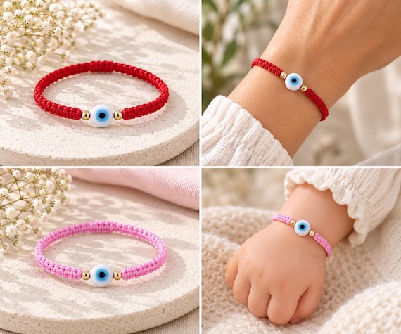 Evil eye bracelet, evil eye charm, protection bracelet, newborn gift, baby shower gift, baby jewelry, baby bracelet,  mal de ojo, ojo turco