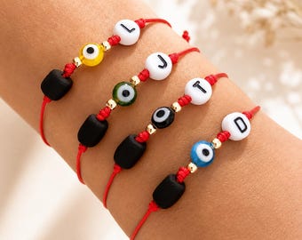 Babyarmband mit dem bösen Blick, rotes Armband, Schutzarmband, Amulett, Geschenk zur Babyparty, Geschenk für Neugeborene, Drittes Auge, Azabache, Mal de Ojo