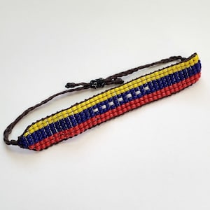 Venezuela bracelet, Venezuela flag bracelet, Venezuelan jewelry, Venezuela jewelry, souvenir Venezuela, gift for Venezuelan image 3