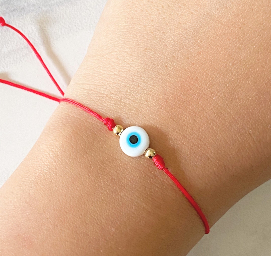 Bezel-Set Sapphire and Diamond Evil Eye Bracelet | Angara