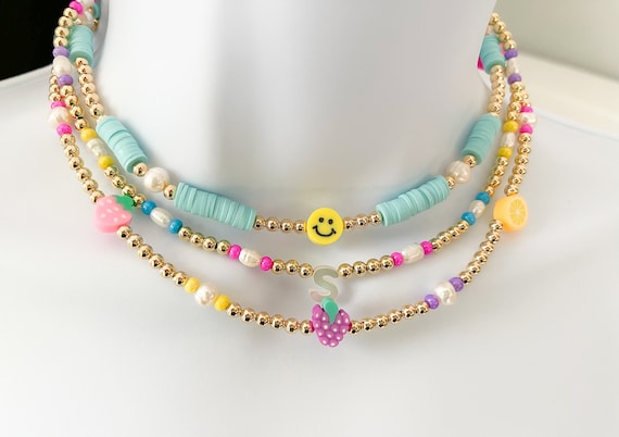 Face Choker Necklace Smiley Face 