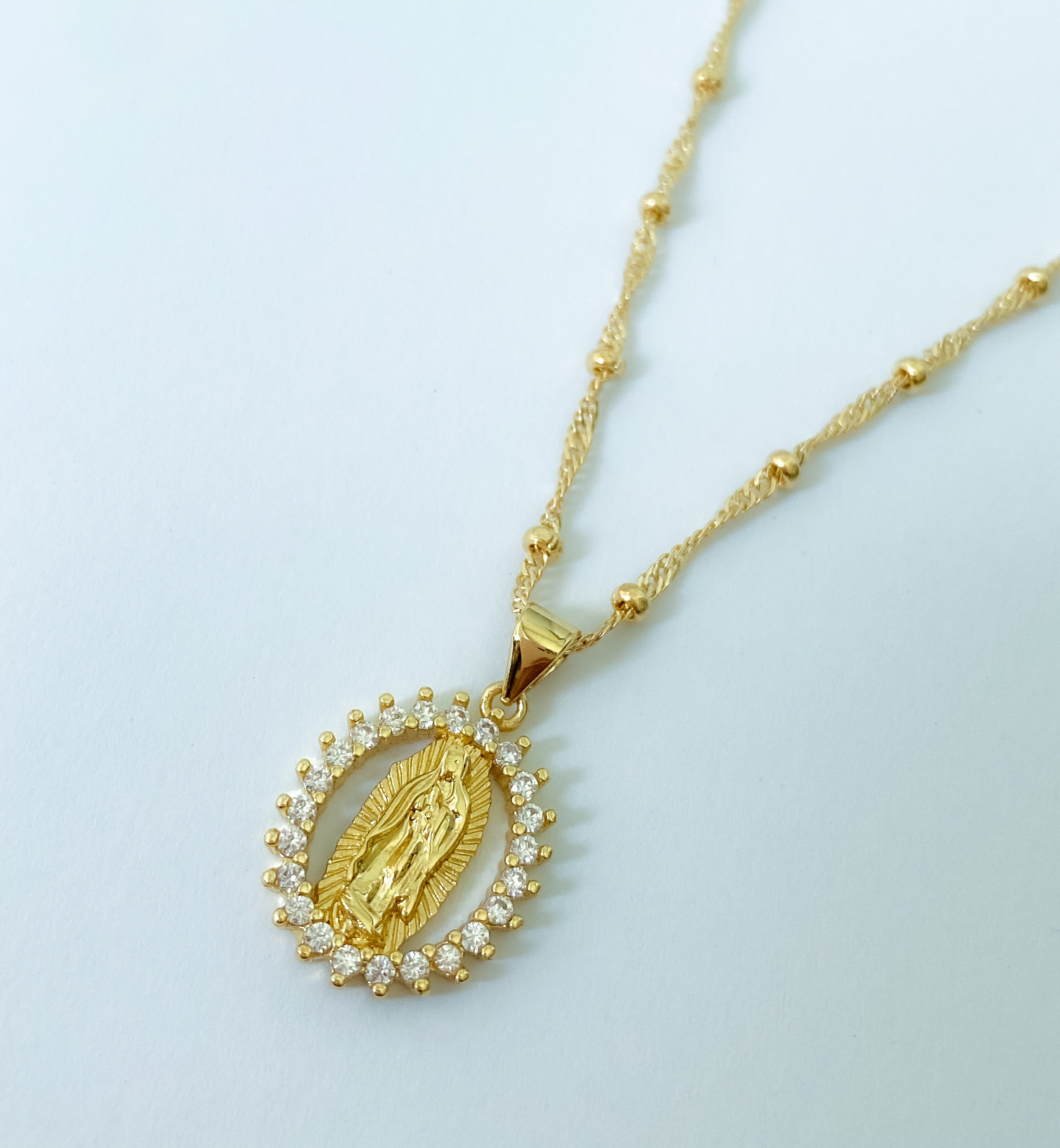 Virgin Mary Necklace Religious Jewelry Guadalupe Virgen De - Etsy