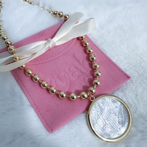 Mother of pearl St Benedict medal necklace, Gold filled beaded chain St Benedict necklace, religious jewelry, protection necklace