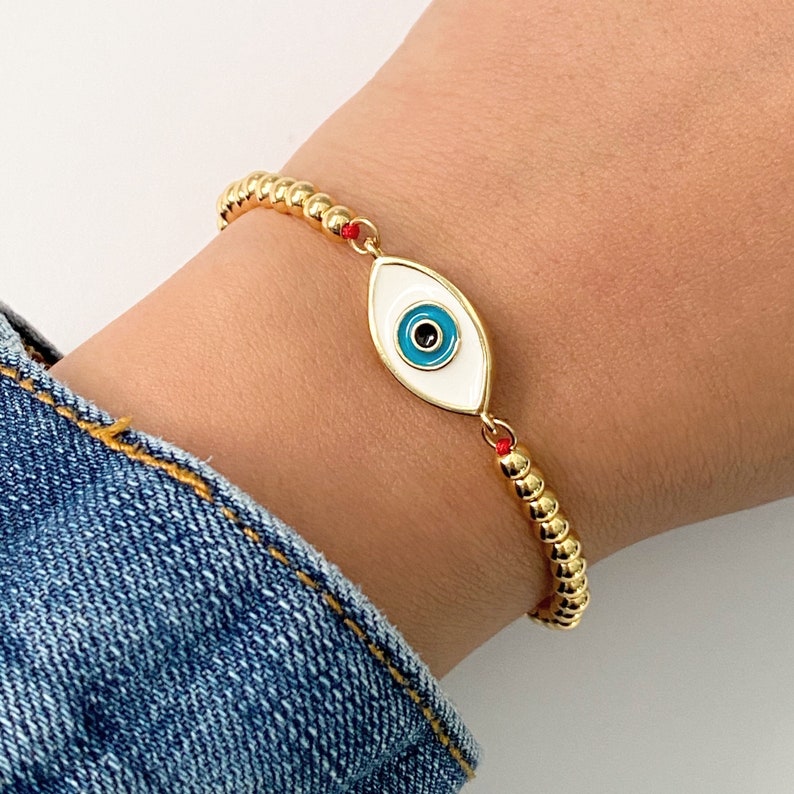 Evil eye bracelet evil eye charm red string bracelet Etsy
