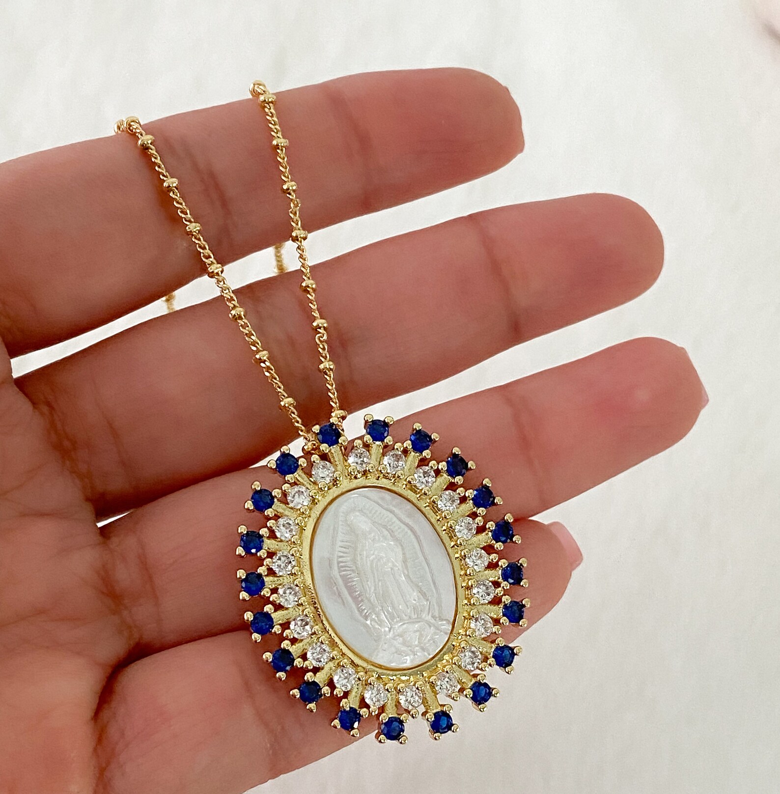 Our Lady of Guadalupe Necklace Gold Filled Guadalupe Etsy