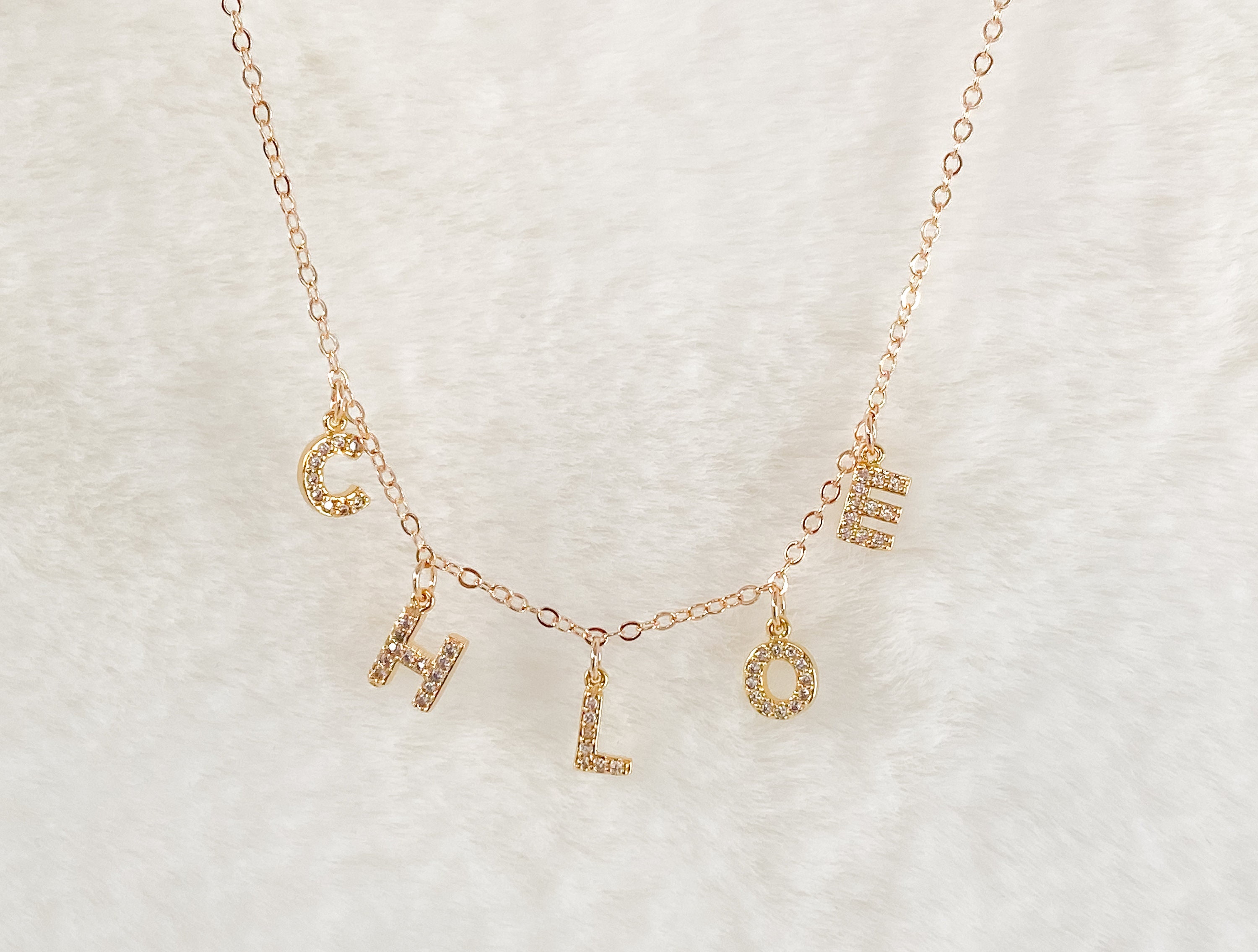 18k Gold Filled Name Necklace Name Jewelry Personalized Etsy
