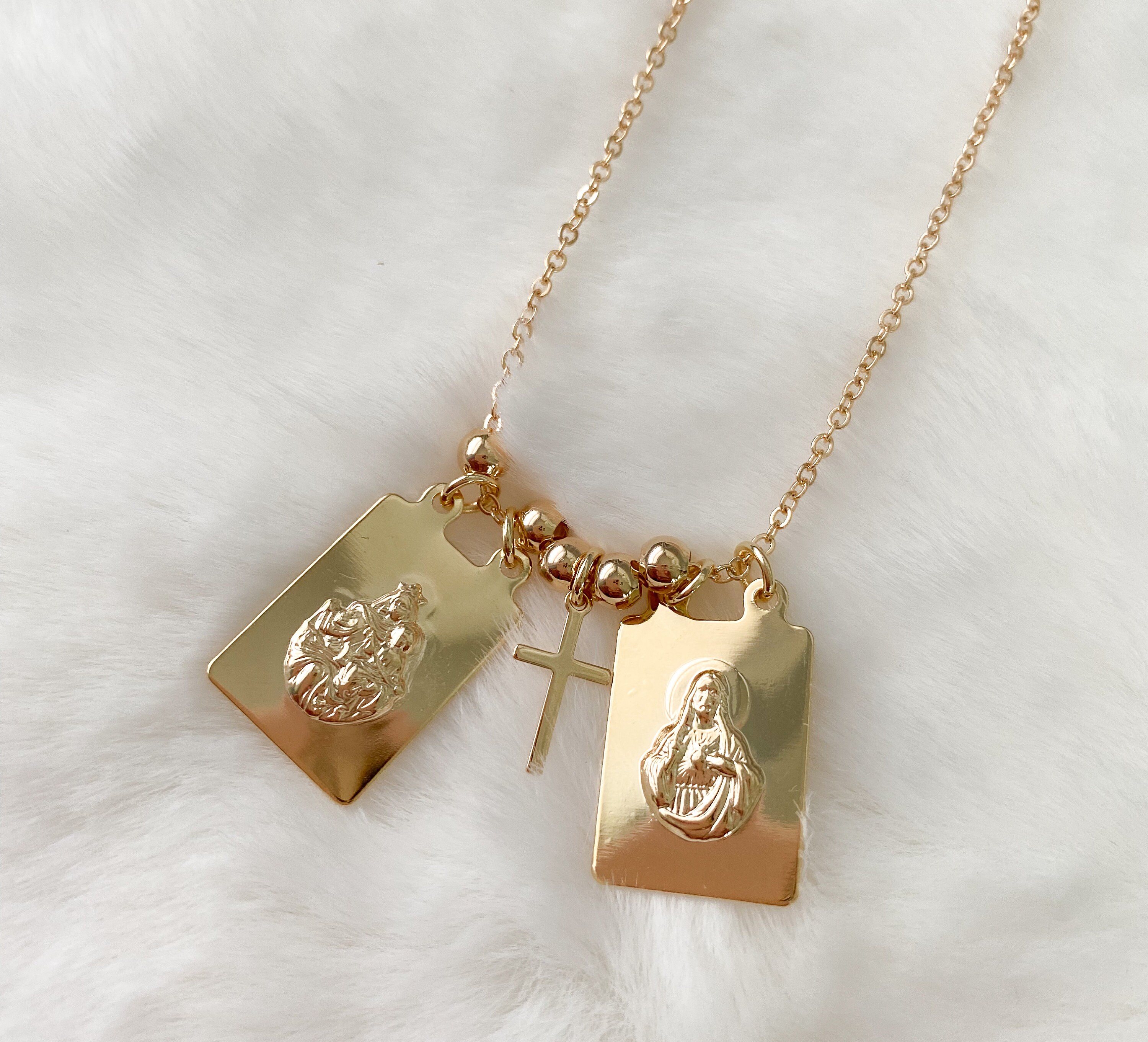14k gold sales scapular necklace