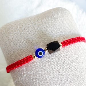 Pulsera de mal de ojo para bebé, pulsera de hilo rojo para bebé, amuleto de protección para bebé, regalo de baby shower, regalo para recién nacido, azabache, piedra azabache, mal de ojo
