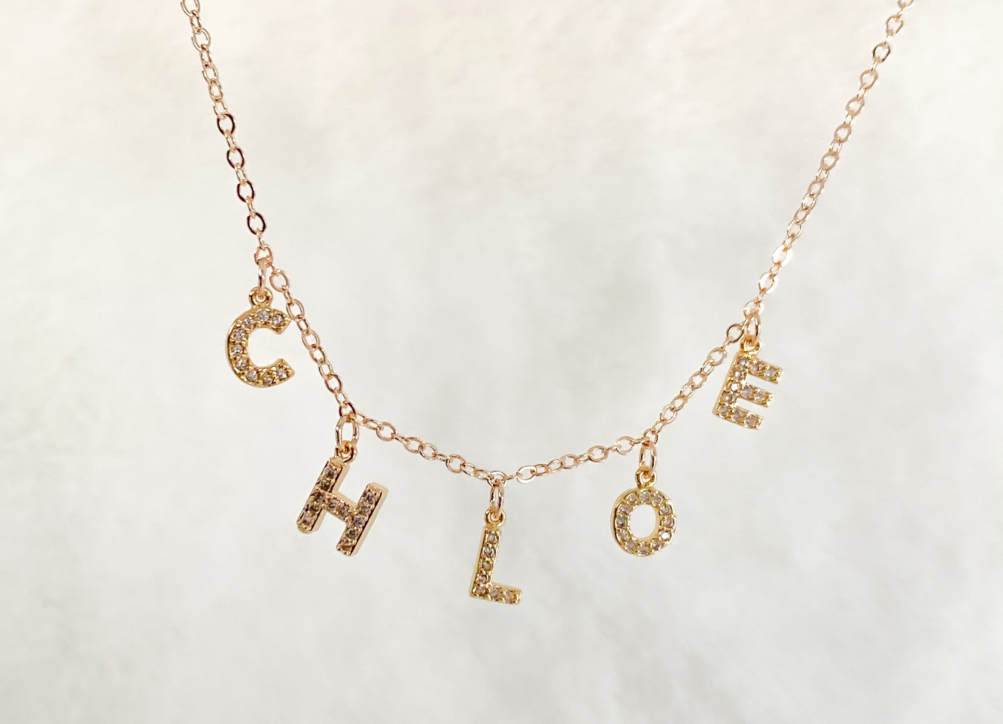 18k Gold Filled Name Necklace Name Jewelry Personalized Etsy