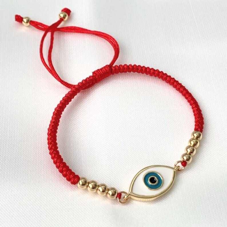 Evil eye bracelet evil eye charm red string bracelet Etsy