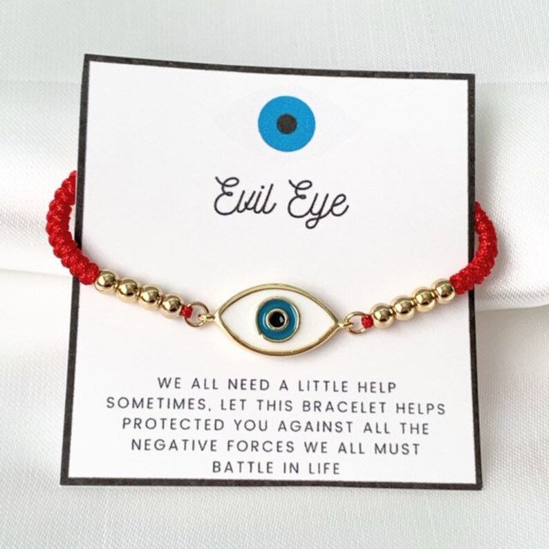 Evil eye bracelet evil eye charm red string bracelet Etsy