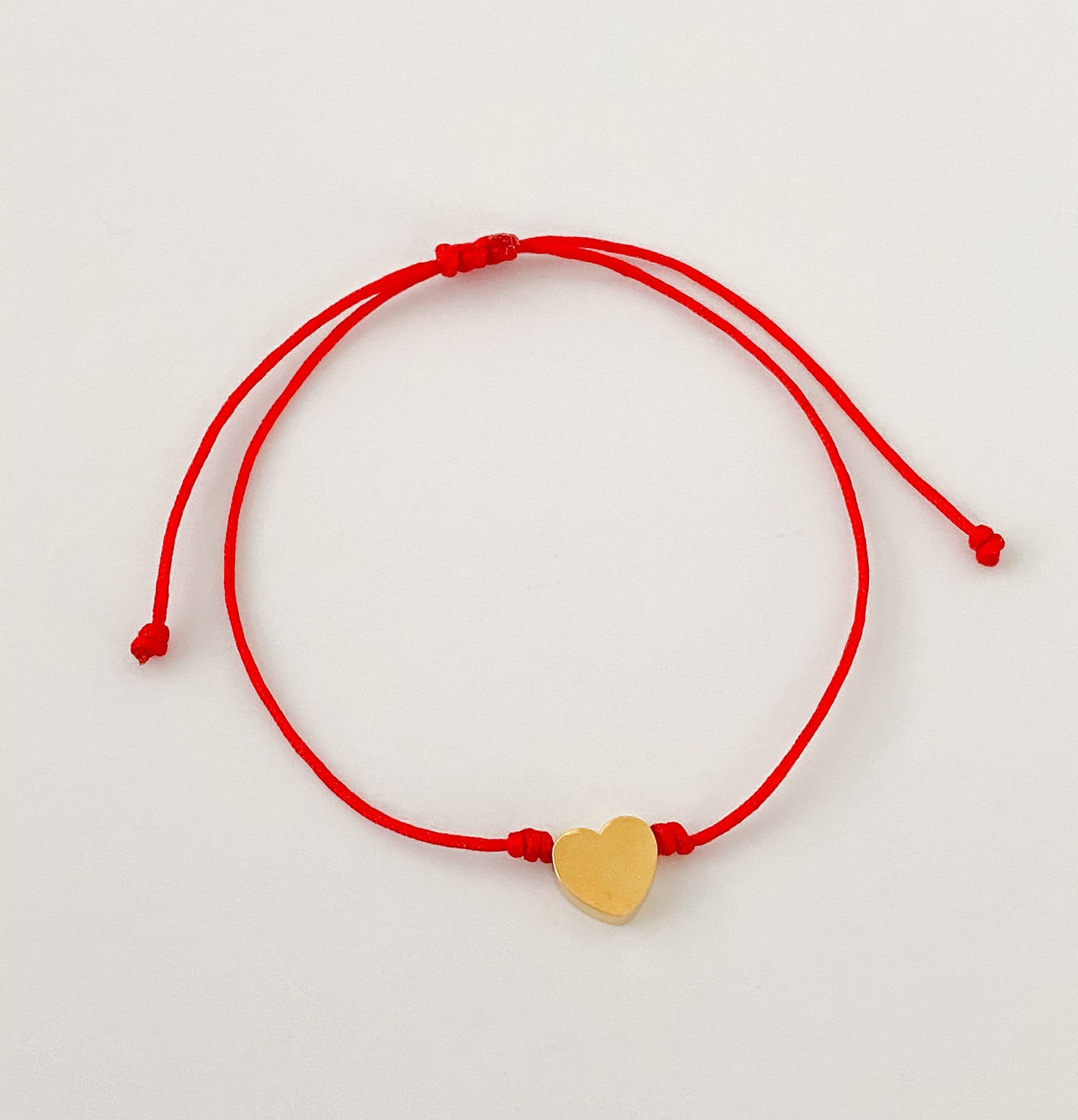 Red String Heart Bracelet Friendship Bracelet Couples Gift Etsy