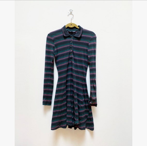 Vintage 90s Betsey Johnson black label punk stripe