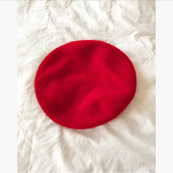 1960s Red Wool Beret