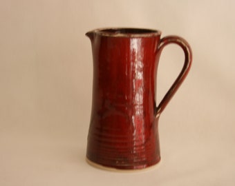 Keramik Krug, rot, 1 Liter