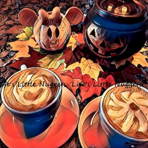 Pumpkin Cappucinos, Fine Art Photography, Custom Canvas, Canvas Wall Art, Photography Matted Prints , Photo Canvas, Photo on Wood Panel