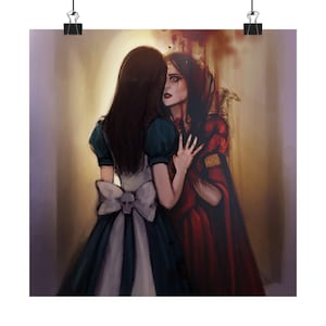 Alice madness returns, Alice in Wonderland Decor, Gothic Wall Art, Unique Home Decor, Fantasy Gift Ideas