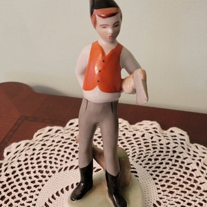 Collectible Hungarian figurine, stamped,hand painted  Gift Jewelry, unique housewarming presents