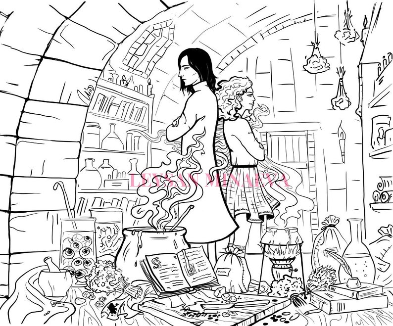 Harry Potter Coloring Pages Snape : 30 Free Harry Potter Coloring Pages
