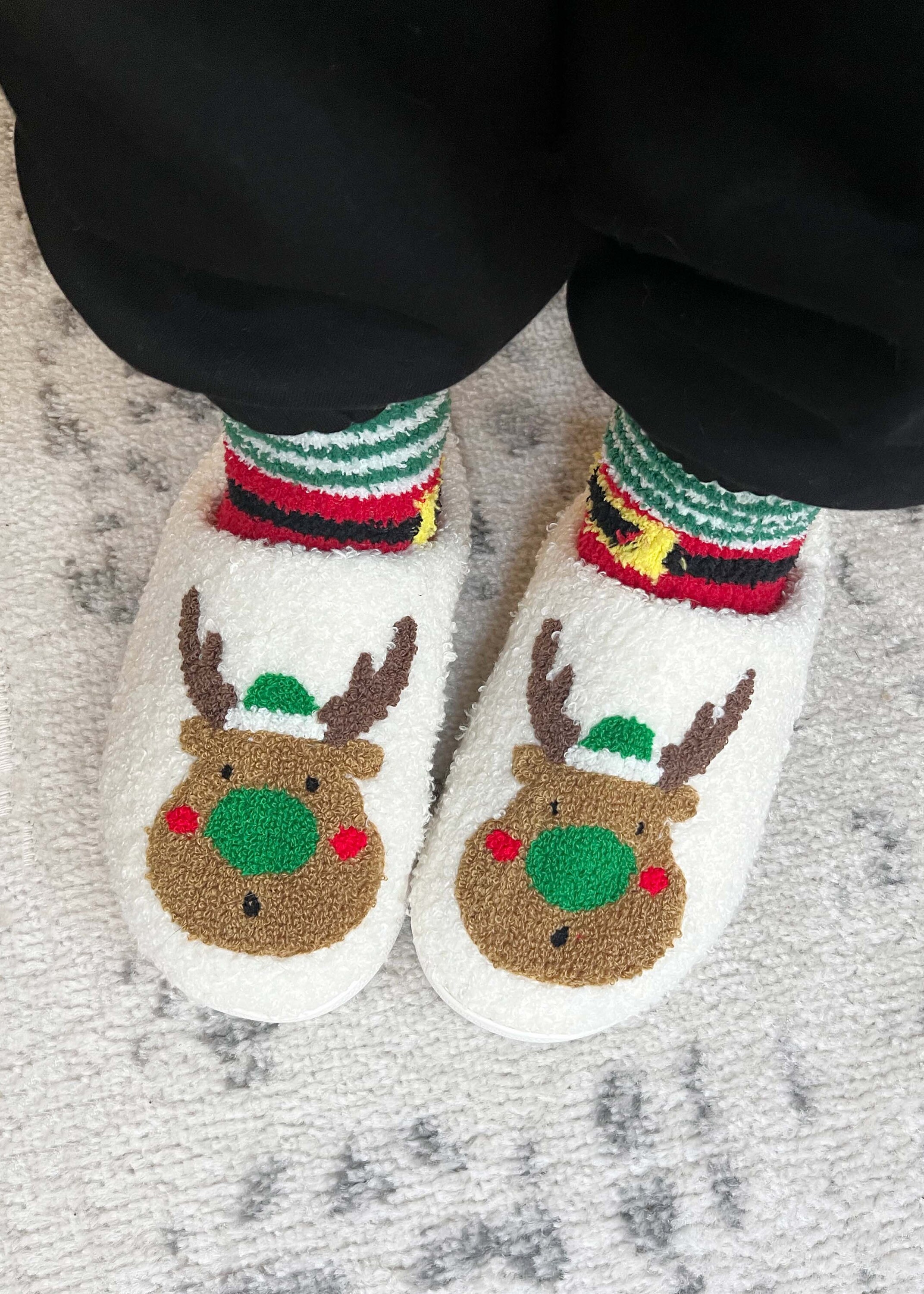 Reindeer Slippers, Christmas Gifts, Gift for Her, Cute Gifts, Cozy