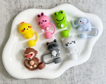 Animal Straw Topper, Silicone Straw Cover, Stanley Accessories
