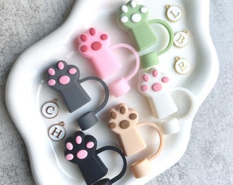 Cat Paw Straw Topper, Silicone Straw Cover, Stanley Tumbler Accessories