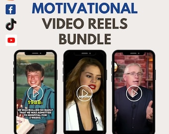 366 Ready to Use Motivational Videos, Money Inspiring Videos, Reels Bundle for Instagram, TikTok,Videos for Influencers and Social Media