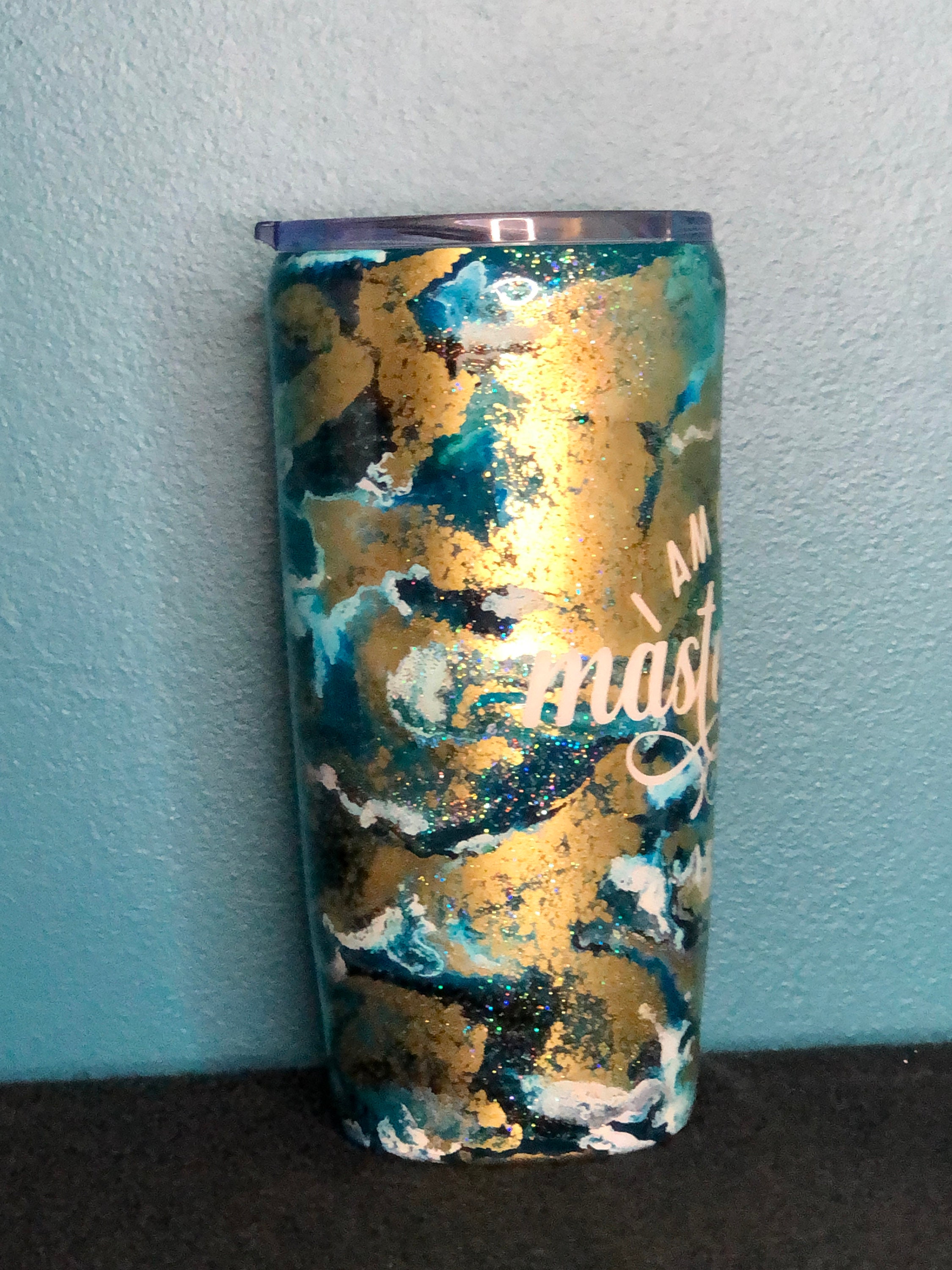 Inspirational Epoxy Glitter Tumbler 20 oz. Stainless Steel Etsy