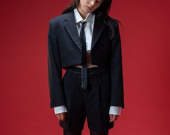 Short and Blazer suit, Tailored cropped blazer and shorts