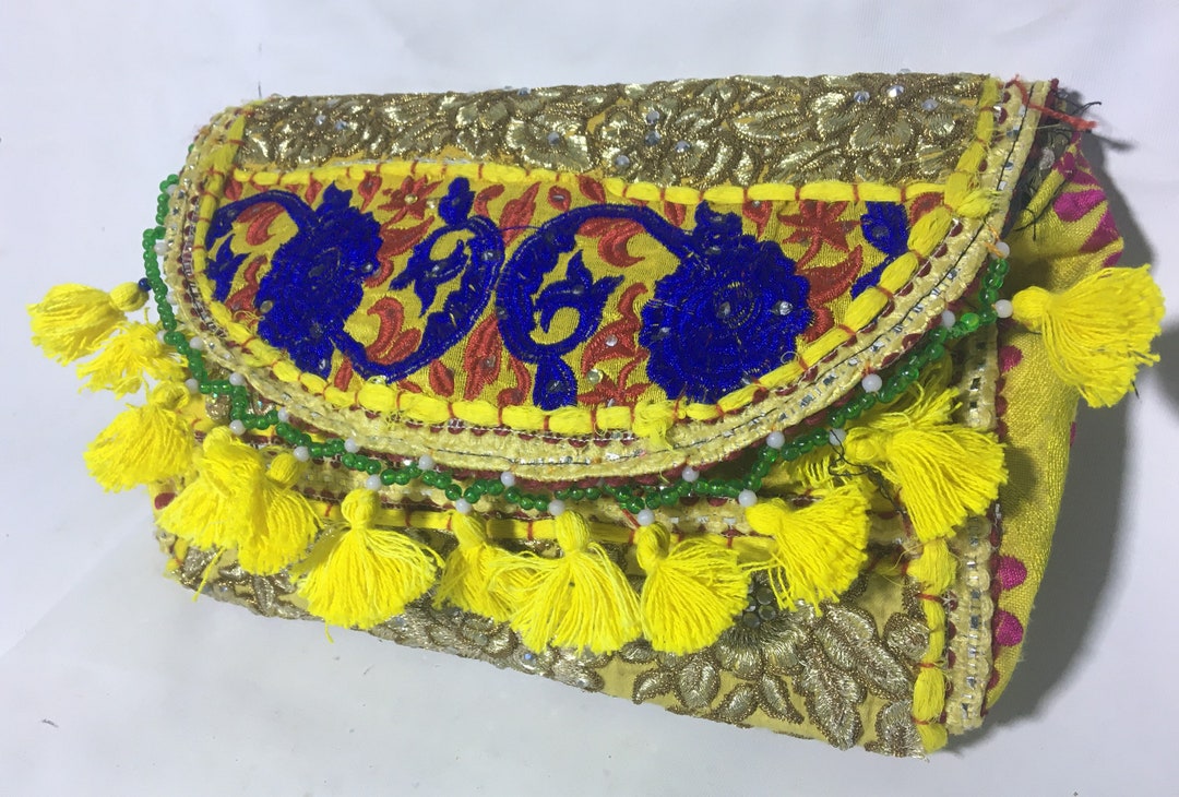 Indian Clutch Bagethnic Style Handbagindian Crossbody Etsy