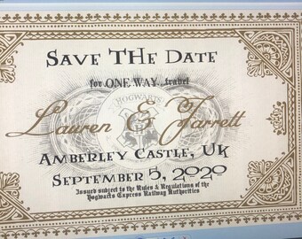 Potter Save The Date Etsy