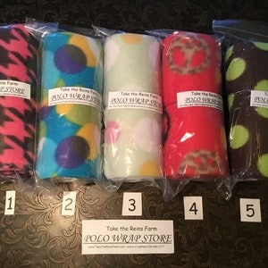 Group of PRINTS! Take the Reins Farm Cute Horse Arab Pony  POLO WRAPS