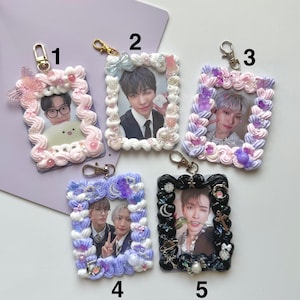 Portafotos de carga superior Ateez Kpop Decoden | Estuche personalizado para fototarjetas Kpop | Regalo Kpop hecho a mano