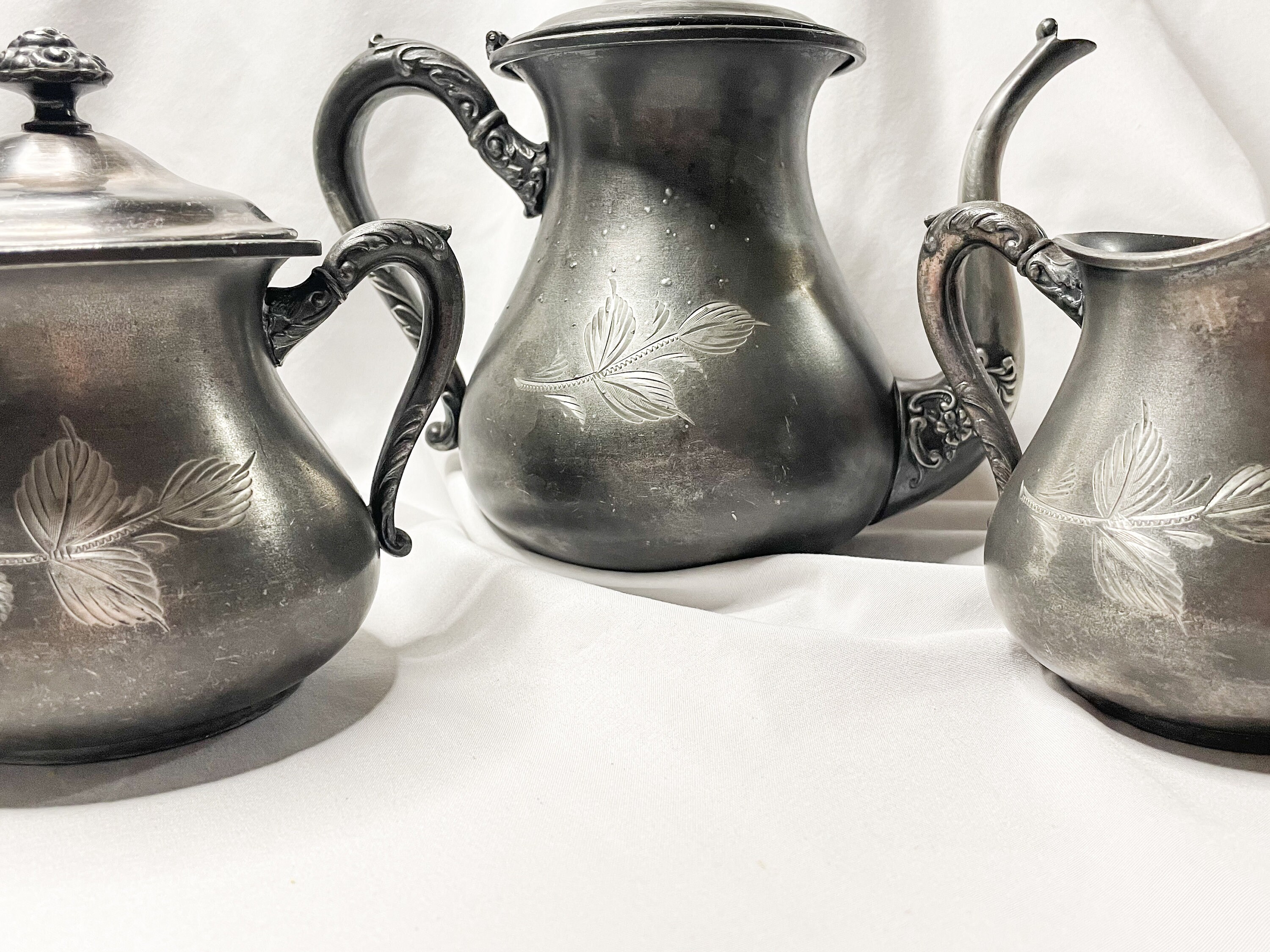Antique Rockford Silver Co Quadruple Plate Brite Cut Silver Etsy