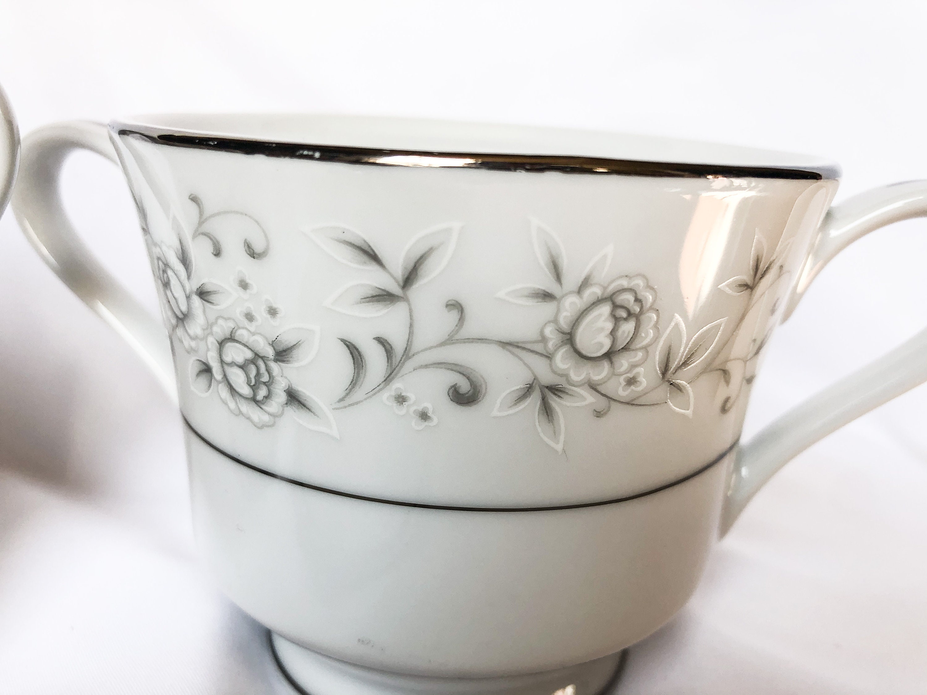 Fine China Made in Japan Creamer and Lidded Sugar Bowl Set Etsy