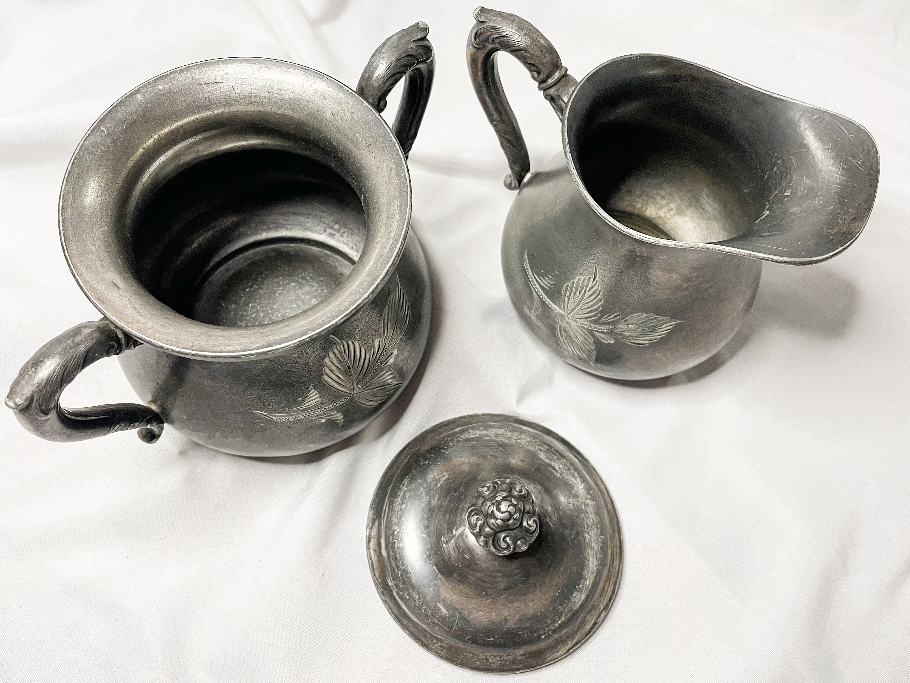 Antique Rockford Silver Co Quadruple Plate Brite Cut Silver Etsy