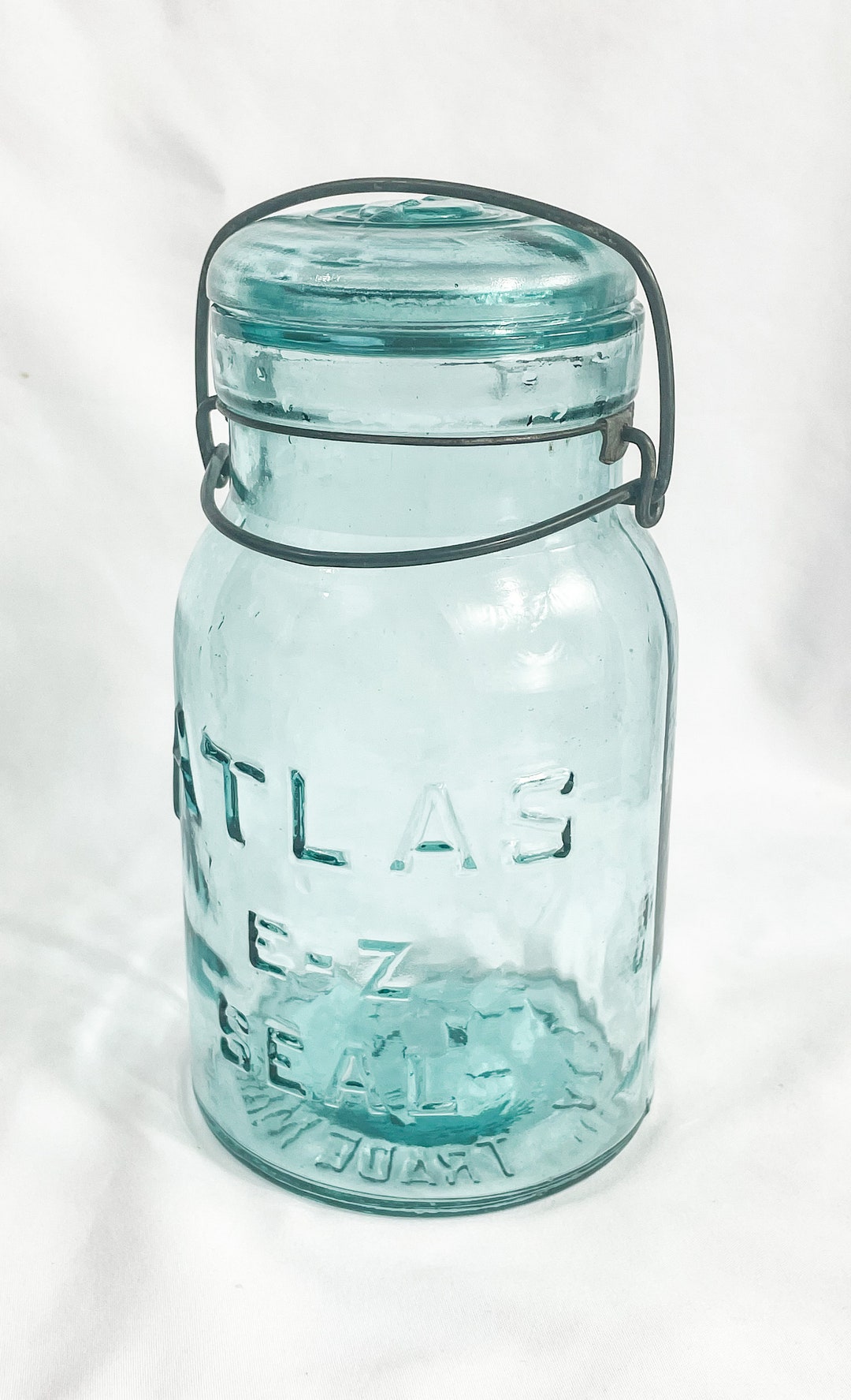 Blue Atlas EZ Seal Canning Jar Antique Canning Jar Hazel Etsy
